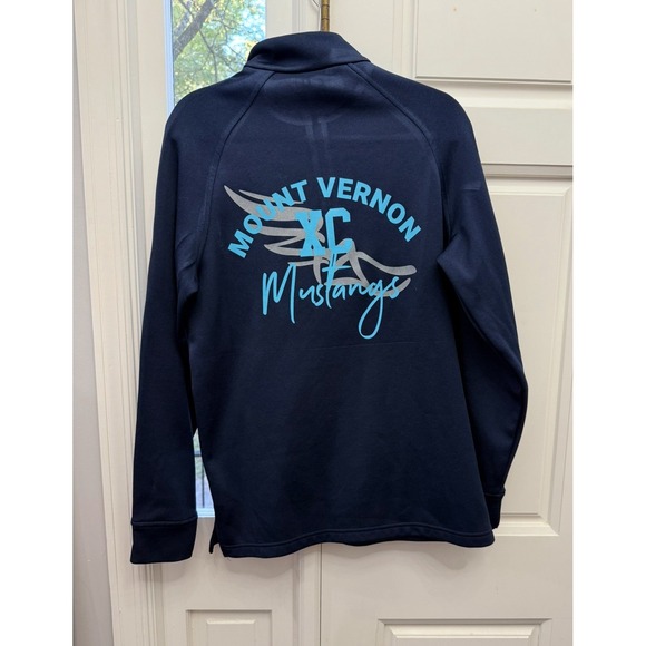 Mount Vernon Mustangs Men's Pullover. Polyester. Navy Blue. Sz M - Picture 5 of 16